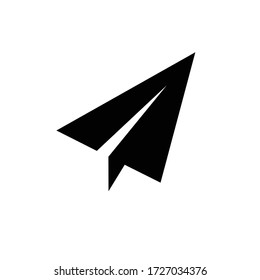 sending message icon, paper plane sign