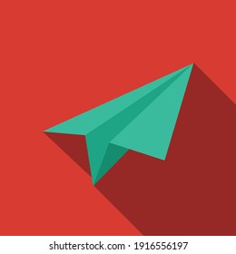 sending message icon, paper plane sign