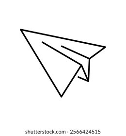 sending message icon, paper plane sign