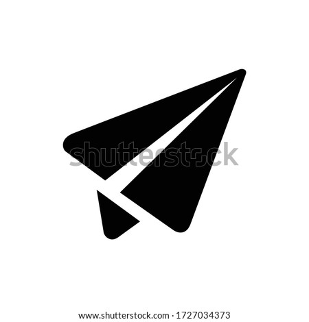 sending message icon, paper plane sign