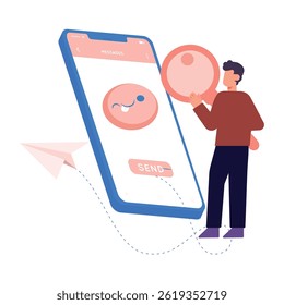 Sending message Vector illustration which can easily modify or edit


