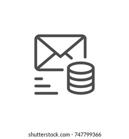 Sending money line icon