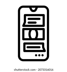 sending money line icon vector. sending money sign. isolated contour symbol black illustration