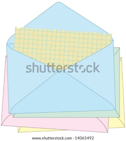 Sending my mail. Vector illustration. Isolated on white background. Stock photo © 