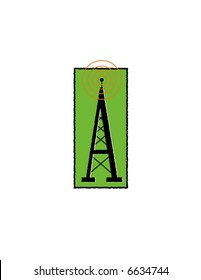 Sending out a signal from the tower