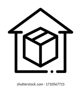 sending parcel icon vector. sending parcel sign. isolated contour symbol illustration