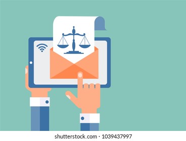 Sending, receiving legal documents by e-mail.
