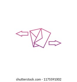 sending and receiving lettersicon in Nolan style. One of web collection icon can be used for UI, UX