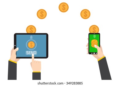 Sending and receiving money. Send money wireless .