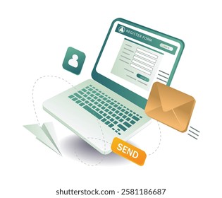 Sending the registration form by email