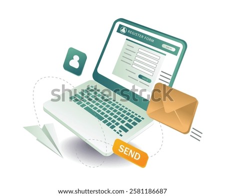 Sending the registration form by email