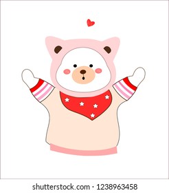 Sending a warm hug illustration.