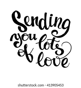 Sending You Lots Love Card Poster Stock Vector (Royalty Free) 413905453 ...