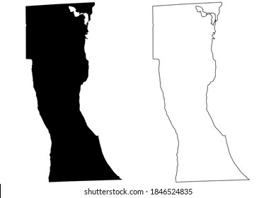 Seneca County, New York State (U.S. county, United States of America, USA, U.S., US) map vector illustration, scribble sketch Seneca map