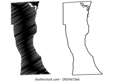 Seneca County, New York State (U.S. county, United States of America) map vector illustration, scribble sketch Seneca map