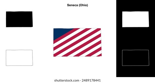 Seneca County (Ohio) outline map set