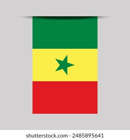 Senegal Banner Flag Vector Illustration