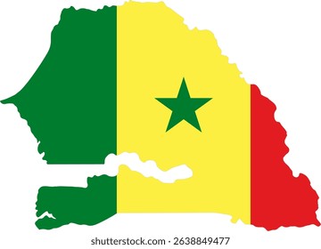 Senegal country map location icon