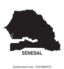 Senegal country map vector illustration simple design