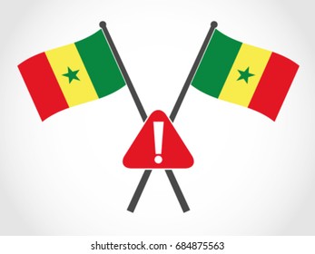 Senegal Emblem Warning Sign