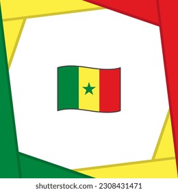 Senegal Flag Abstract Background Design Template. Senegal Independence Day Banner Social Media Post. Senegal Banner