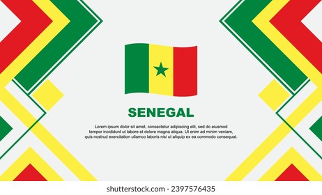 Senegal Flag Abstract Background Design Template. Senegal Independence Day Banner Wallpaper Vector Illustration. Senegal Banner