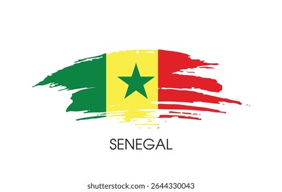 Bandera de Senegal Anuncio de fondo Diseño de Ilustración vectorial Día de la Independencia Diseño de Anuncio 