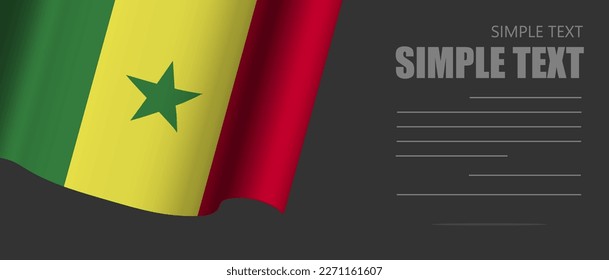 senegal flag banner rectangle background,senegal dark mode black tone wallpaper,website banner senegal black and white tone with grey text.