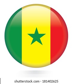 Senegal Flag Button