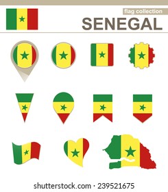 Senegal Flag Collection, 12 versions