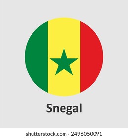 Senegal Flagge Design Vektorgrafik auf grauem Hintergrund für Grafik-und Web-Design.