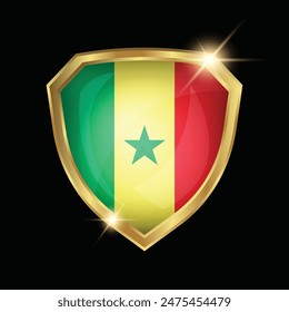 Bandera de Senegal Logo de Golden Shield
