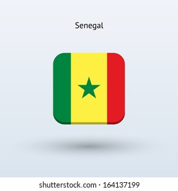 Senegal flag icon. Vector illustration.