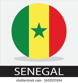 
senegal flag icon with a white background