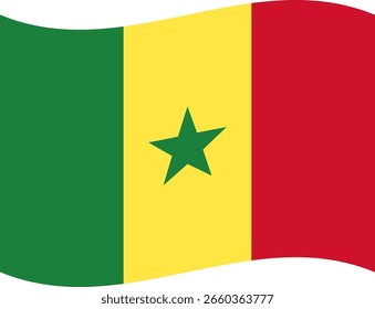 Bandera de Senegal ilustrador país banderas símbolo nación
icono de saludo