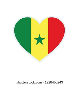 Senegal flag. Senegal love flag.