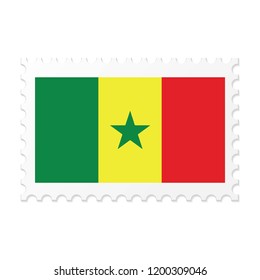 Senegal flag on white background vector image