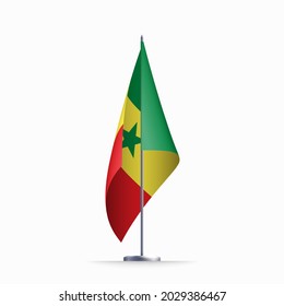 Senegal Flag State Symbol Isolated On Stock Vector (Royalty Free ...