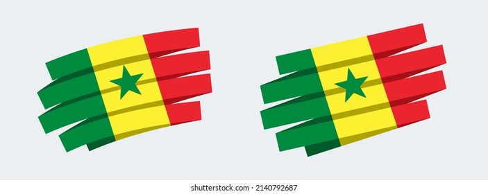 Senegal Flag Themed Thick Neat Brush