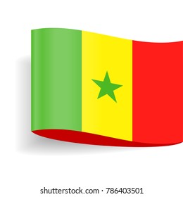 Senegal Flag Vector Icon - Illustration