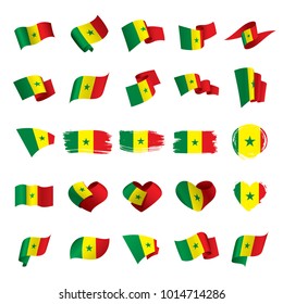 Senegal flag, vector illustration