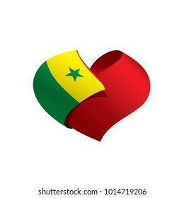 Senegal flag, vector illustration