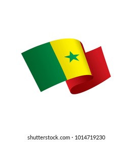 Senegal flag, vector illustration