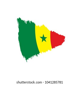 Senegal flag, vector illustration
