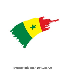Senegal flag, vector illustration
