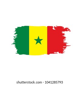 Senegal flag, vector illustration