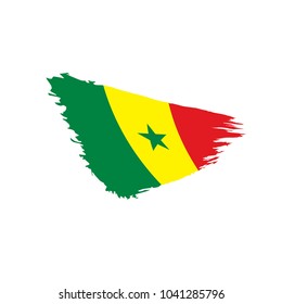 Senegal flag, vector illustration