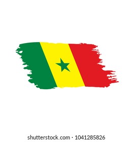 Senegal flag, vector illustration