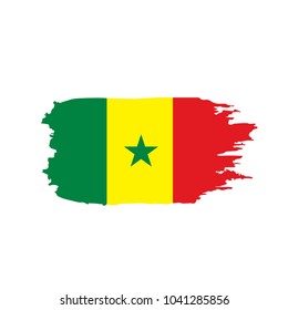 Senegal flag, vector illustration