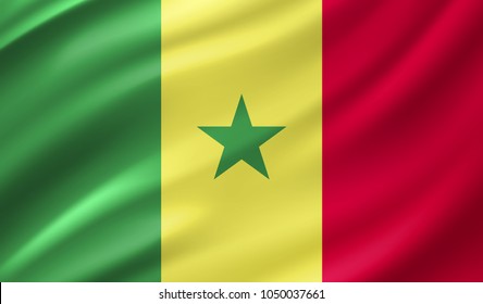 Senegal Flag in Vector Illustration